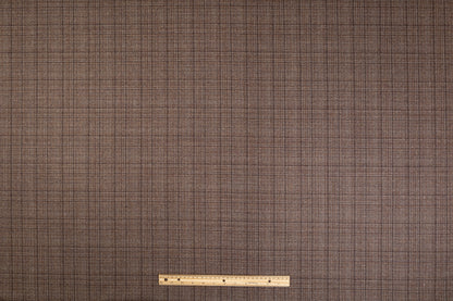 Plaid Italian Wool Suiting - Brown