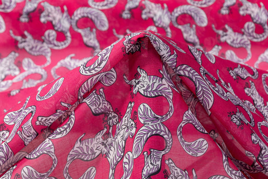 Valentino - Italian Silk Cotton Voile - Raspberry Pink