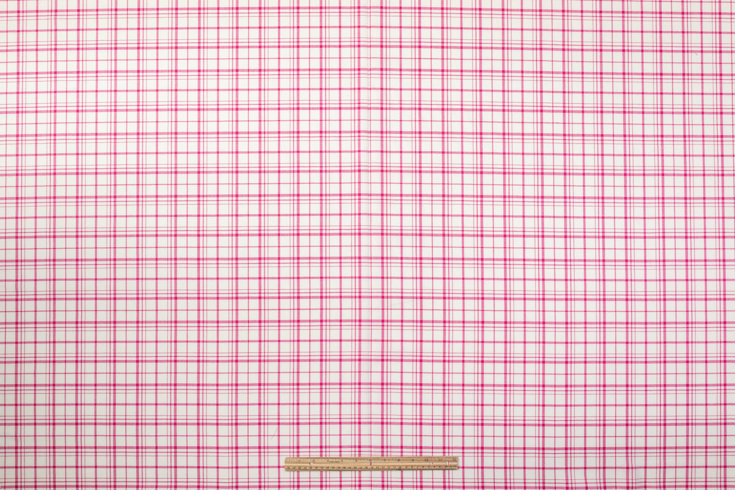 Tartan Italian Wool Suiting - Pink / White