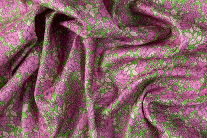 Emanuel Ungaro - Printed Cotton Silk Brocade - Pink / Green