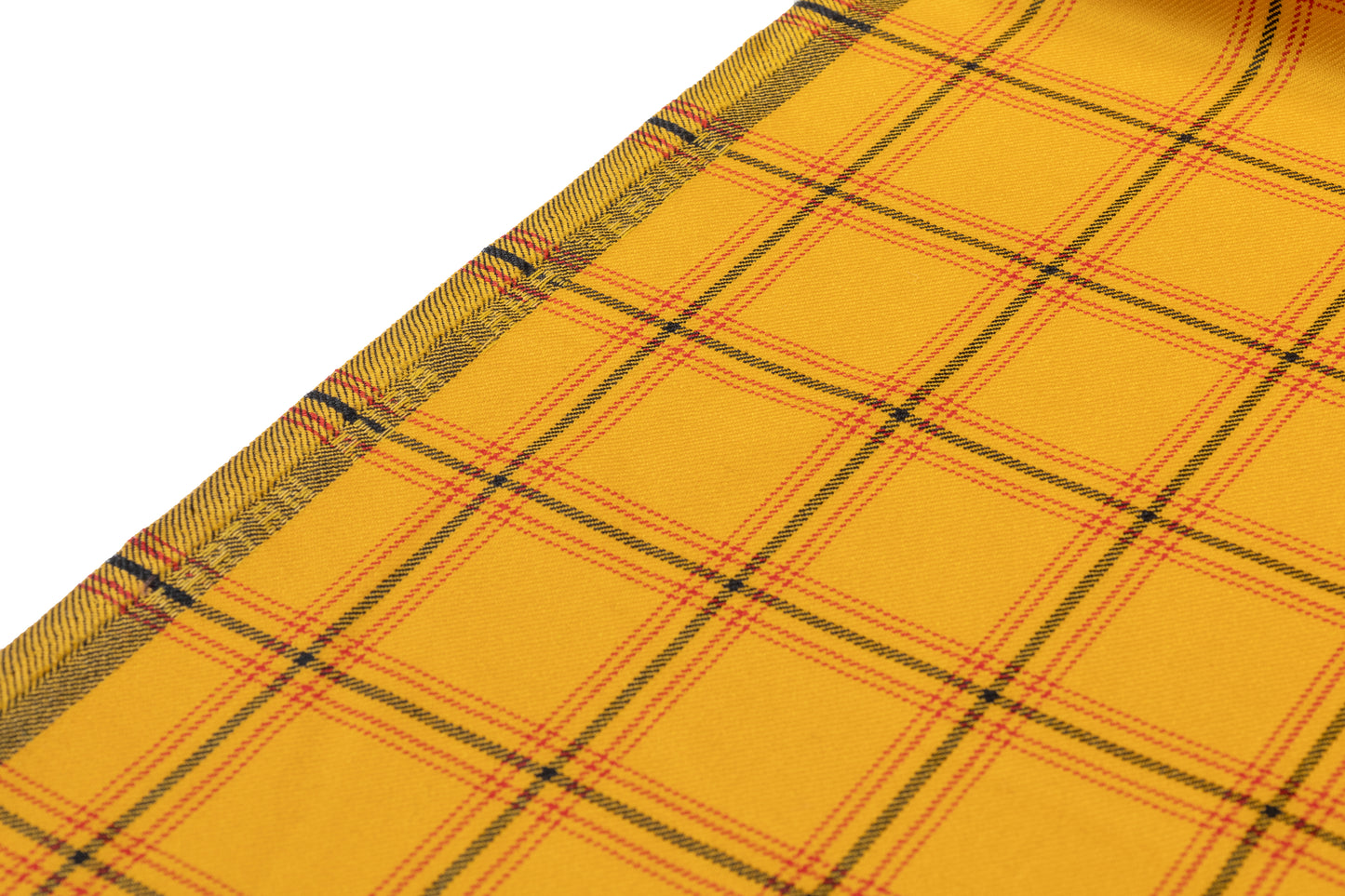 Tartan Italian Wool Suiting - Yellow