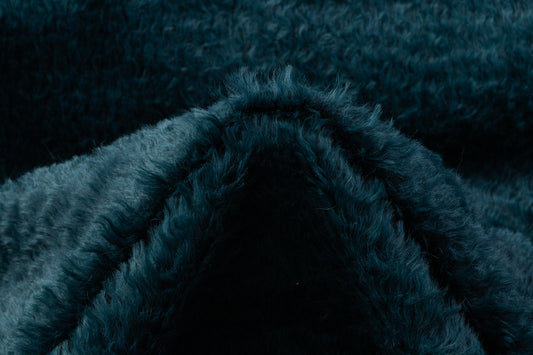 Italian Alpaca Wool Coating - Teal Blue