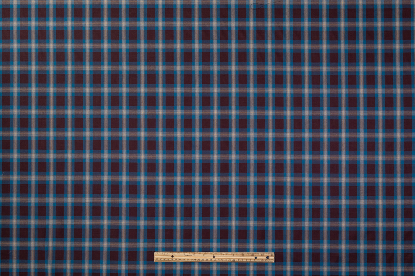 Checked Italian Wool Cashmere Suiting - Blue / Brown