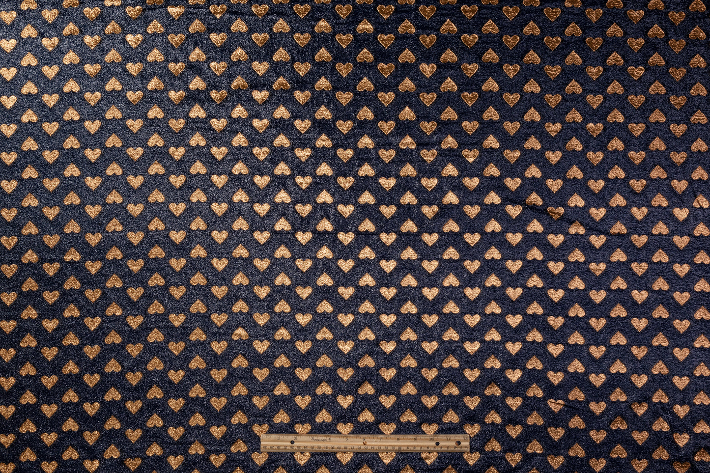 Metallic Italian Silk Jacquard - Navy / Gold