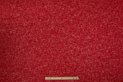 Italian Alpaca Mohair Cotton Herringbone Tweed - Red