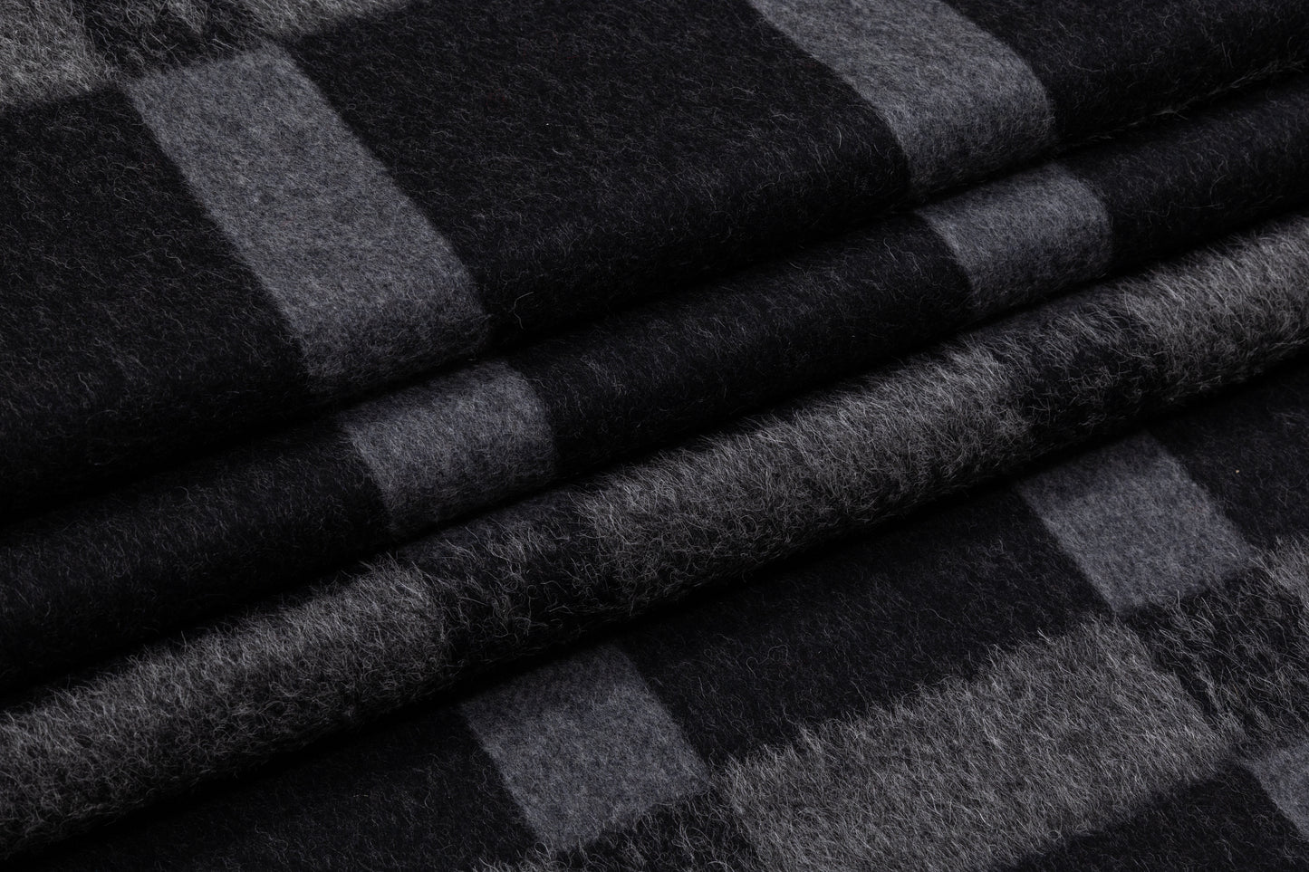 Checked Italian Wool Nylon Coating - Black / Gray