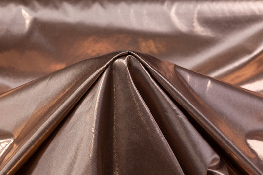 Laminated Italian Silk Charmeuse - Rose Gold