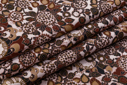 Giambattista Valli - Italian Poly Cotton Brocade - Brown