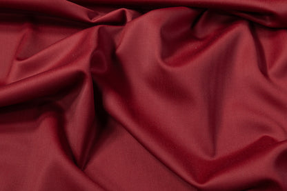 Italian Wool Satin Suiting - Maroon