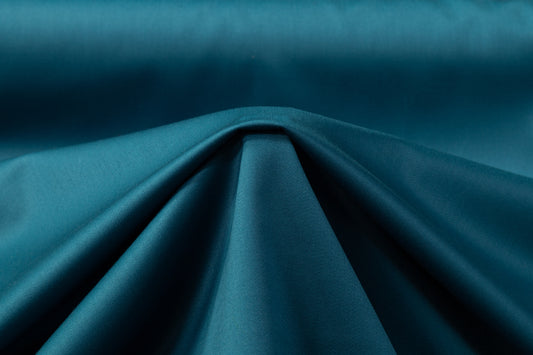 Italian Wool Satin Suiting - Teal