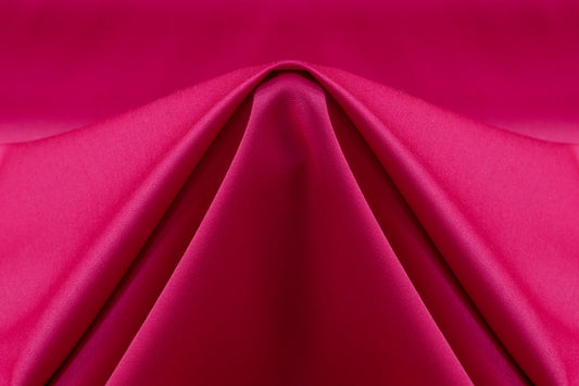 Italian Wool Satin Suiting - Magenta