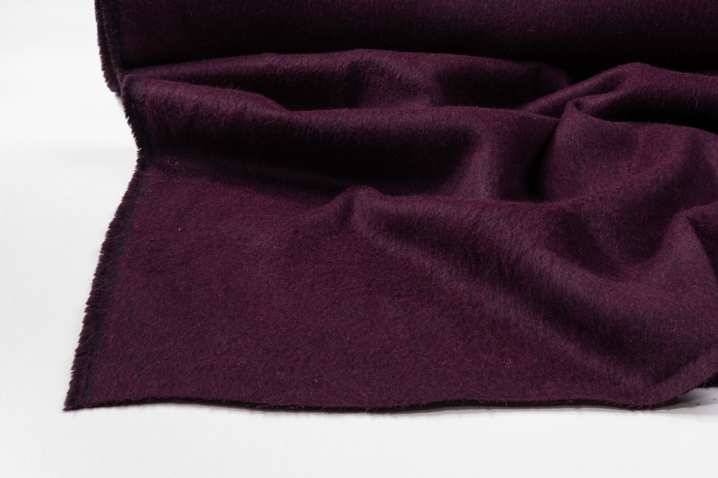 Double Faced Italian Alpaca Wool Coating - Burgundy