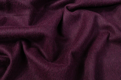 Double Faced Italian Alpaca Wool Coating - Burgundy