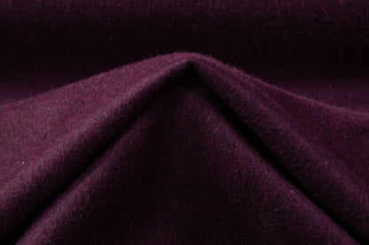 Double Faced Italian Alpaca Wool Coating - Burgundy