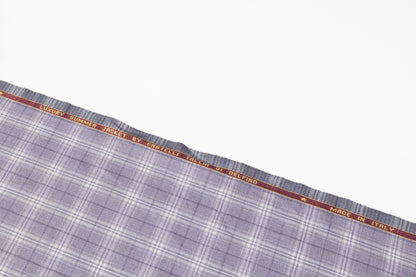 Plaid Italian Wool Suiting - Lavender