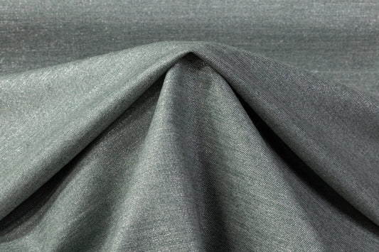 Metallic Italian Wool Flannel Suiting - Green