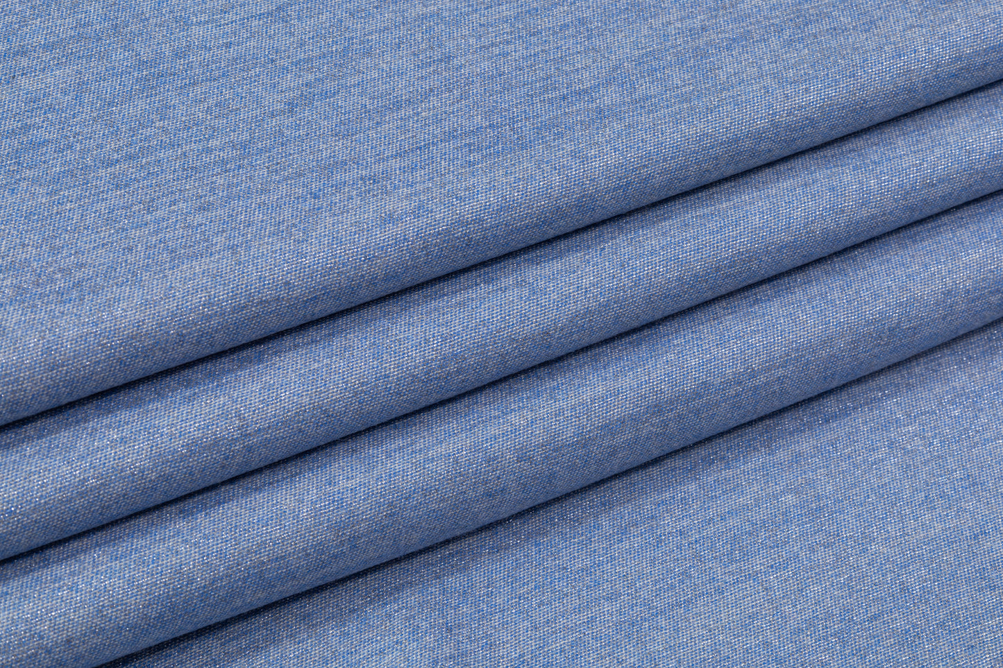 Metallic Italian Wool Flannel Suiting - Blue