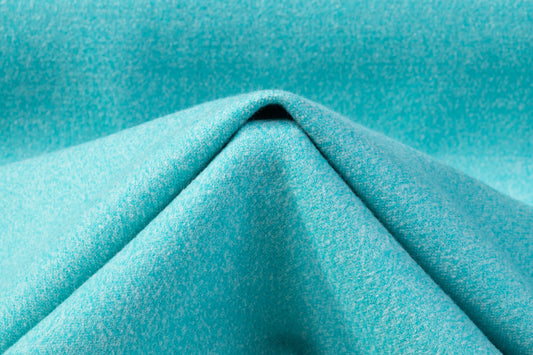 Double Faced Italian Wool Coating - Blue