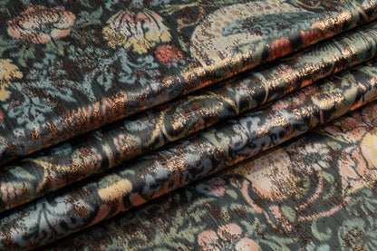 Floral Metallic Jacquard - Gold / Green