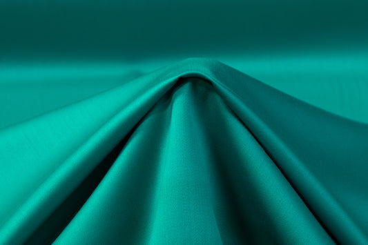 Italian Wool Satin Faille Suiting - Teal Green