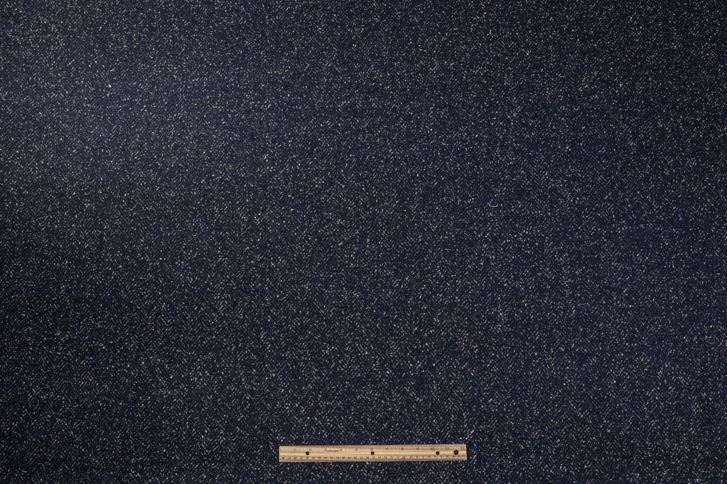 Italian Wool Blend Tweed Coating - Navy Blue