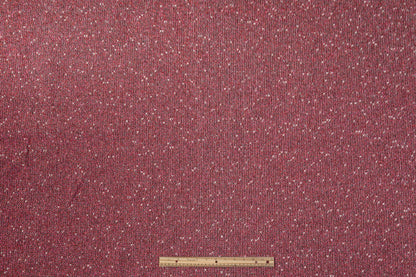 Metallic Italian Tweed Boucle - Red