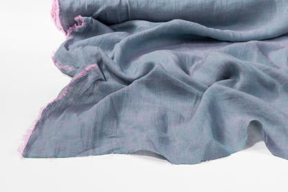 Iridescent Italian Linen - Blue / Pink