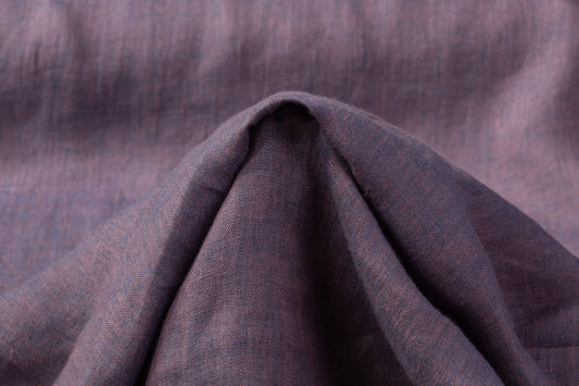 Iridescent Italian Linen - Mauve / Blue