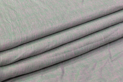 Iridescent Italian Linen - Green / Pink