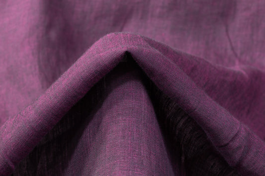 Iridescent Italian Linen - Fuchsia / Gray