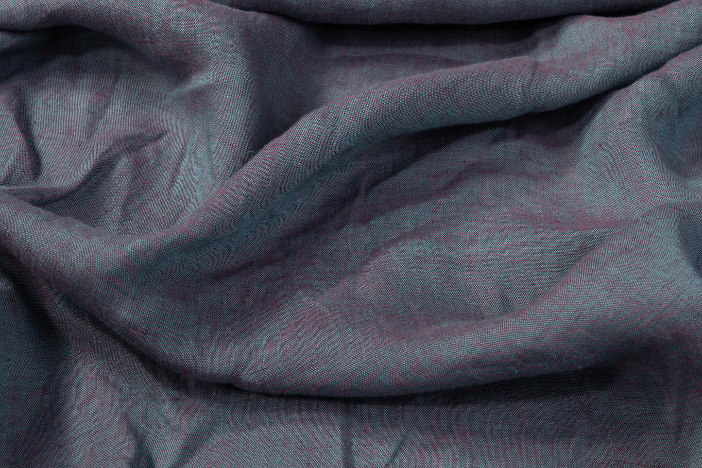 Iridescent Italian Linen - Turquoise / Raspberry