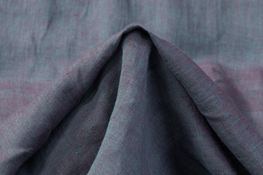 Iridescent Italian Linen - Turquoise / Raspberry