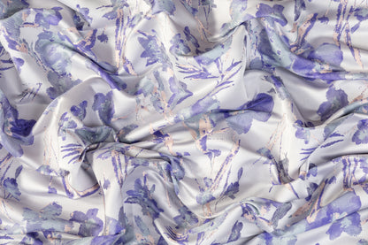 Floral Italian Brocade - Purple / Gray