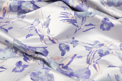 Floral Italian Brocade - Purple / Gray