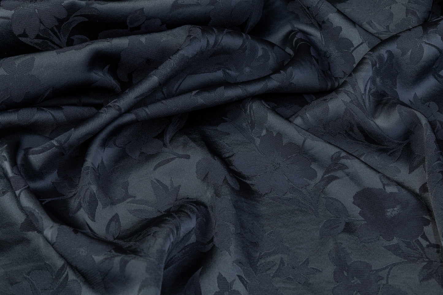 Viscose Acetate Italian Jacquard - Navy Blue