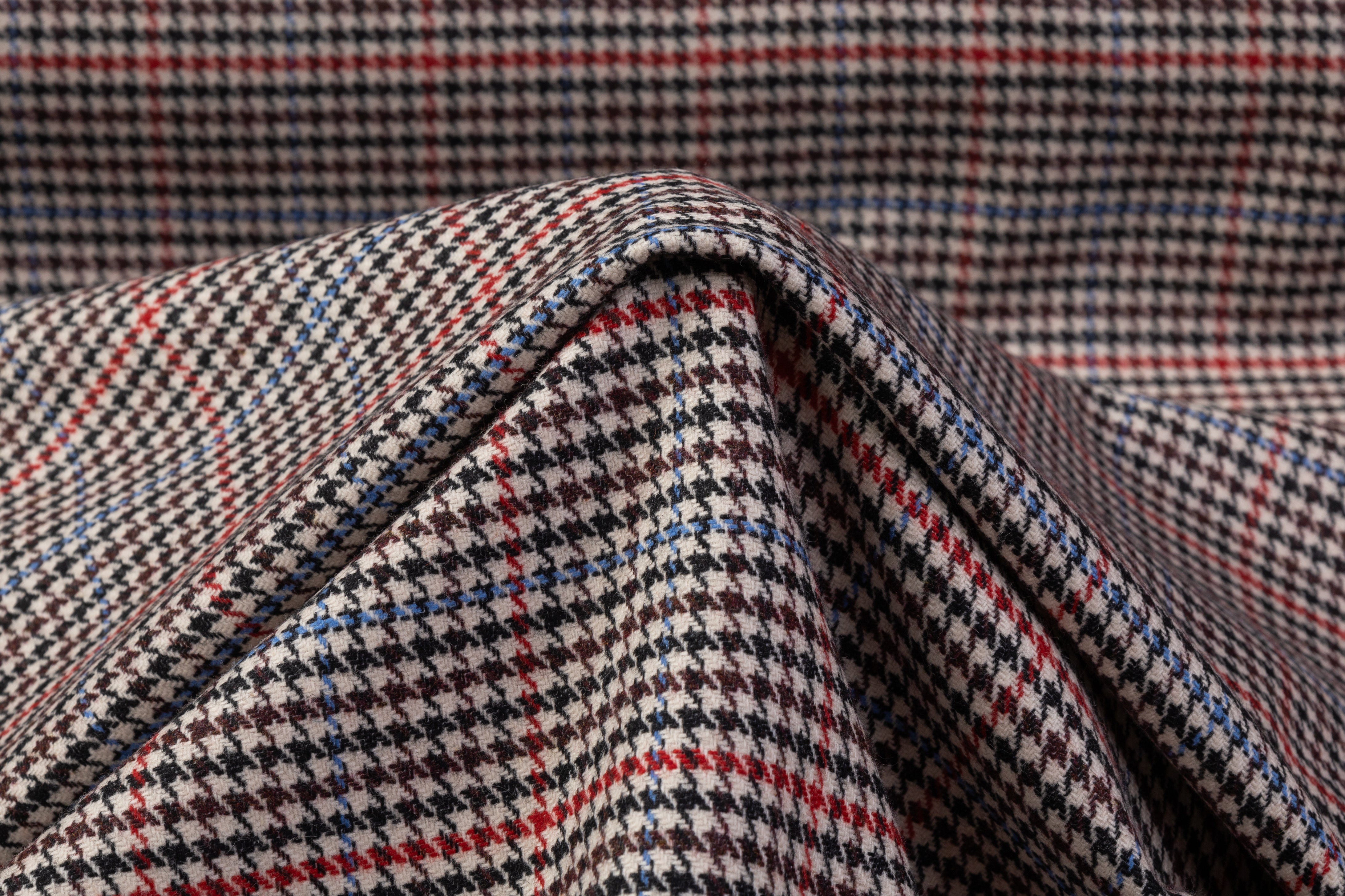 Hotsell Houndstooth cashmere wool fabric by the yard