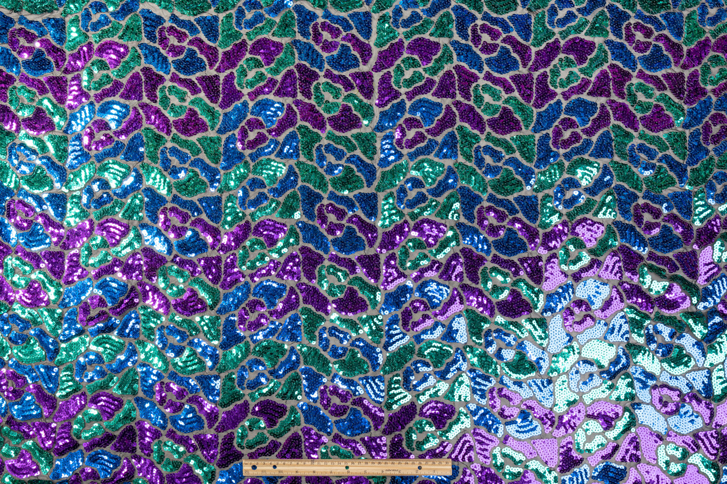 Sequined Mesh - Blue / Green / Purple