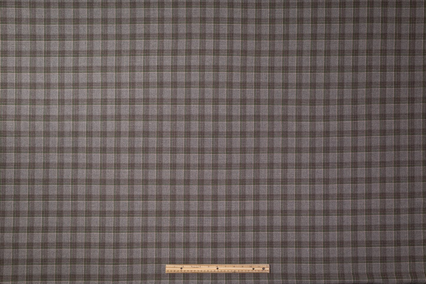 Checked Italian Wool Suiting - Gray / Brown / Green