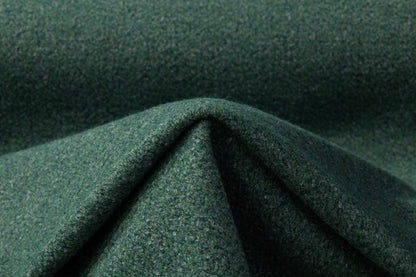 Italian Wool Blend Tweed Boucle Coating - Green