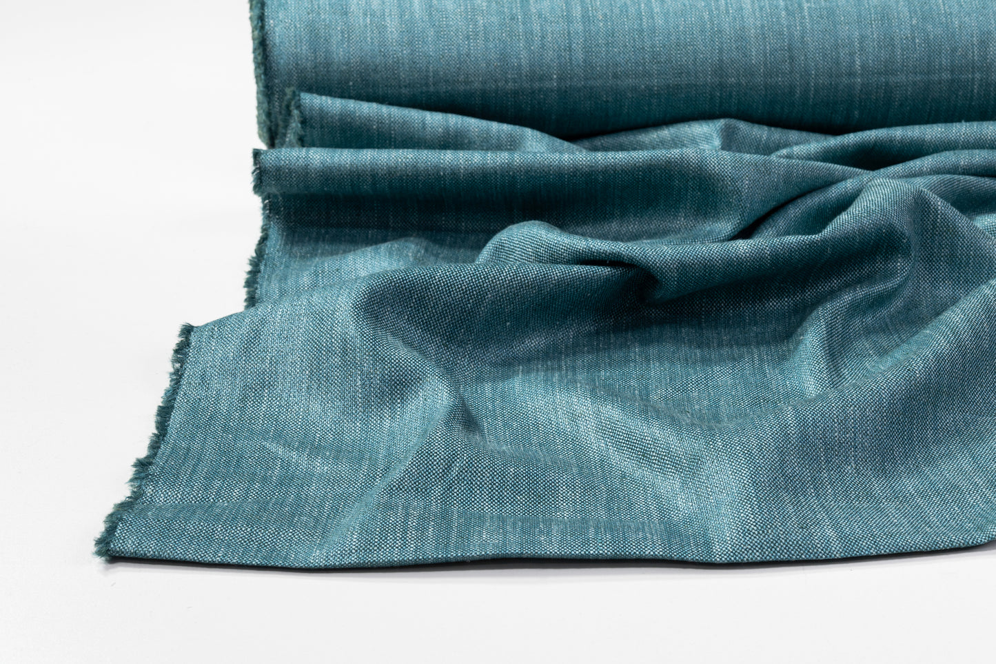 Italian Silk Linen and Wool Suiting - Teal