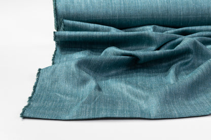 Italian Silk Linen and Wool Suiting - Teal