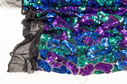 Sequined Mesh - Blue / Green / Purple