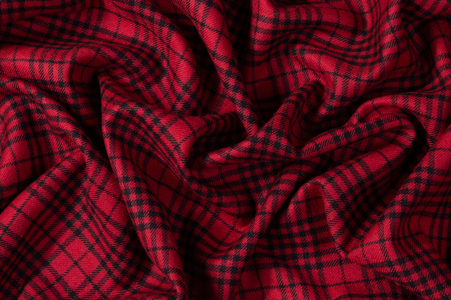 Plaid Italian Wool - Red / Black