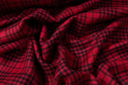 Plaid Italian Wool - Red / Black