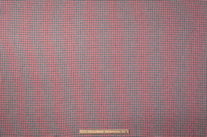 Micro Houndstooth Italian Wool Blend Coating - Black / Red / White