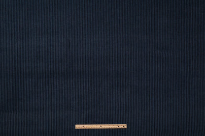 Ribbed Italian Wool Blend Coating - Blue