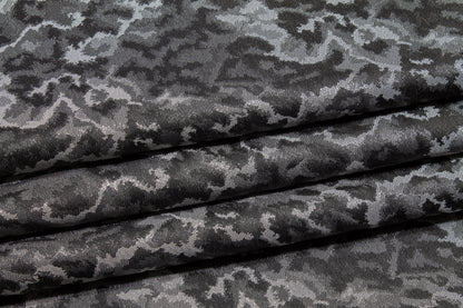 Abstract Metallic Brocade - Charcoal Gray