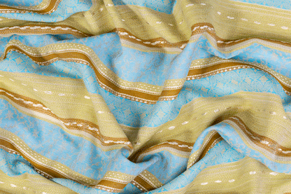 Rayon Jacquard - Green, Brown, Blue - Prime Fabrics