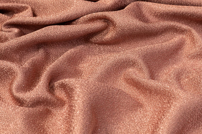 Glitter Satin Back Crepe - Rose Gold