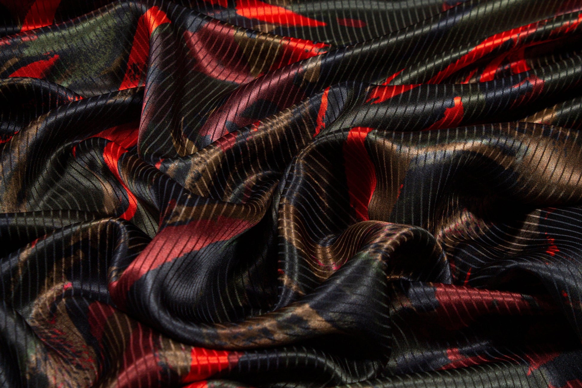 Abstract Italian Silk Charmeuse - Prime Fabrics